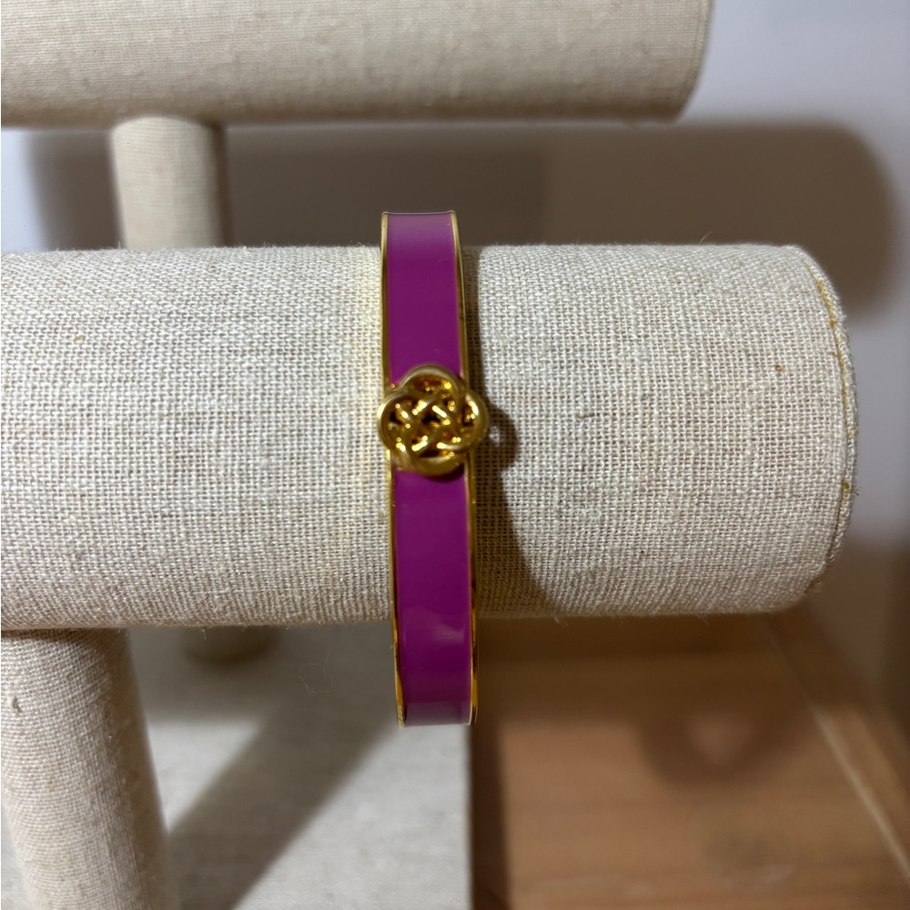Stella & Dot Gold and Magenta Bracelet